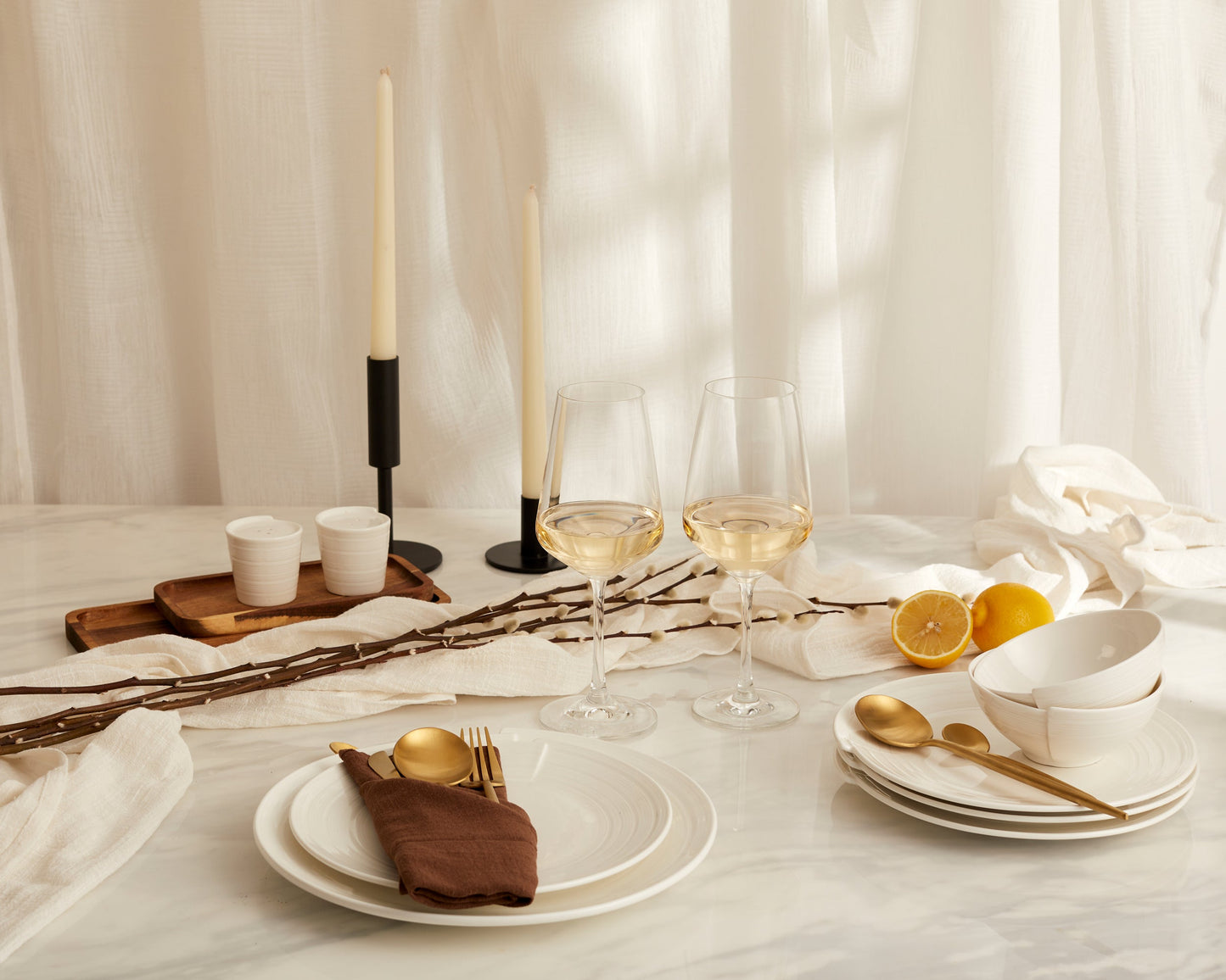 Maeve White Porcelain Round Starter Plate