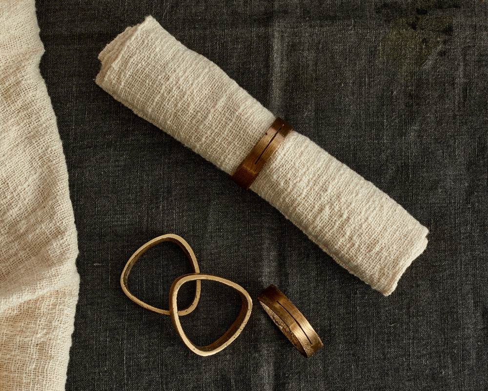 Tyra Brass Napkin Rings - Set of 4-1