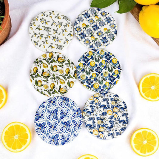 Mediterranean Lemon Coasters-0