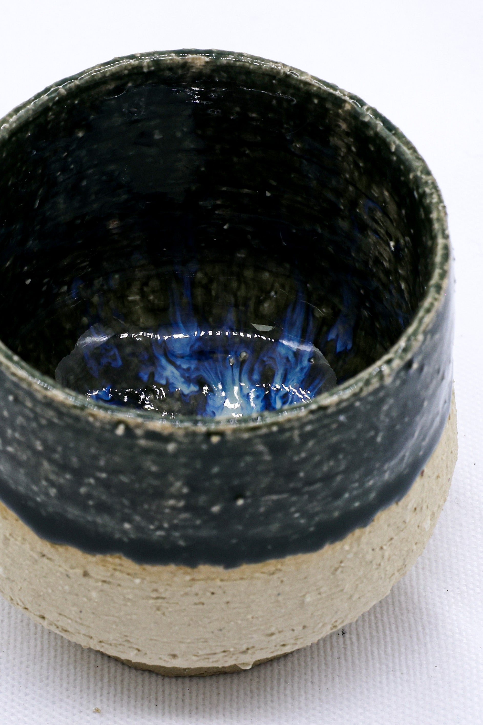 Bluvio Tazza Handmade Ceramic Milled Stoneware Cappucino Mug-2