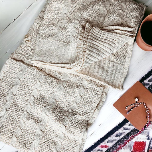 Claret Knit Sweater Throw-0