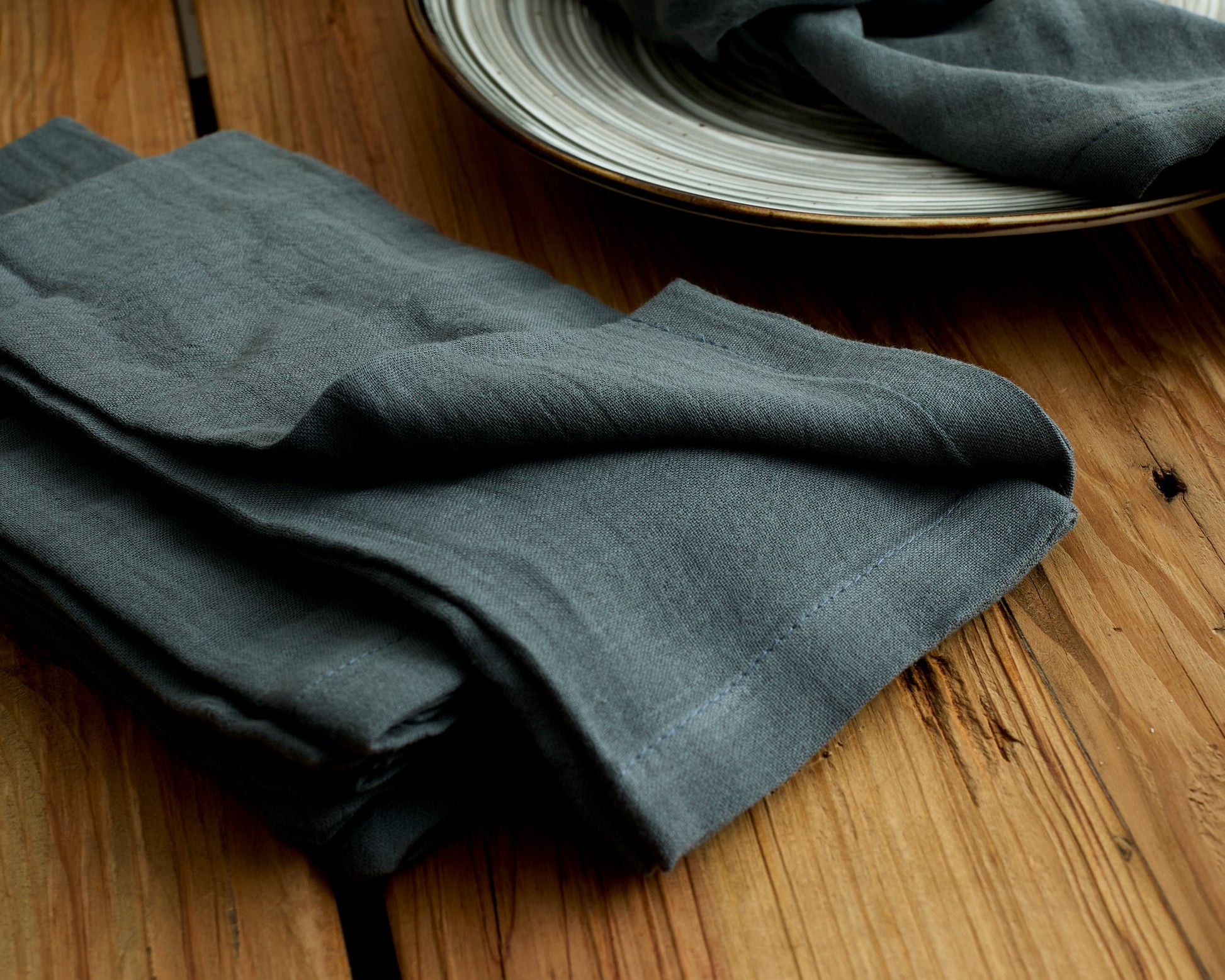Ave Blue Muslin Cotton Table Napkin Set of 4-1